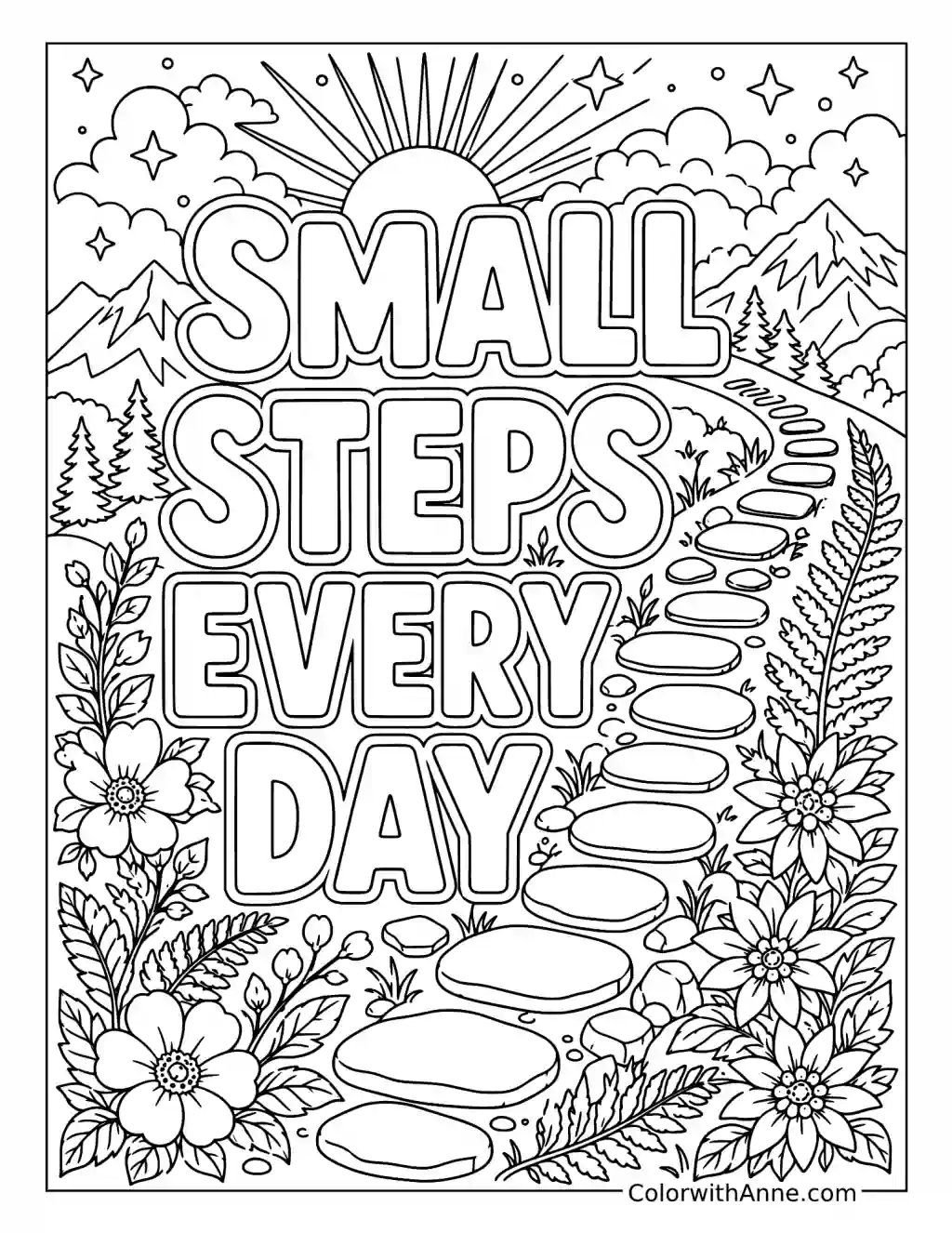 Small Steps Every Day coloring page