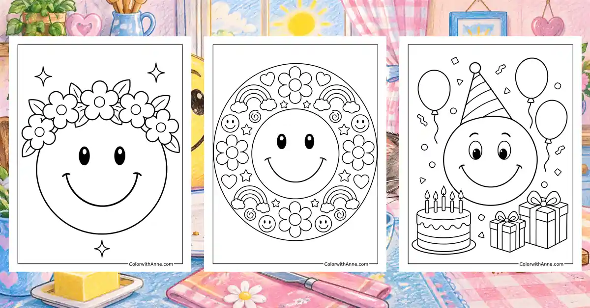 Smiley Face Coloring Pages banner