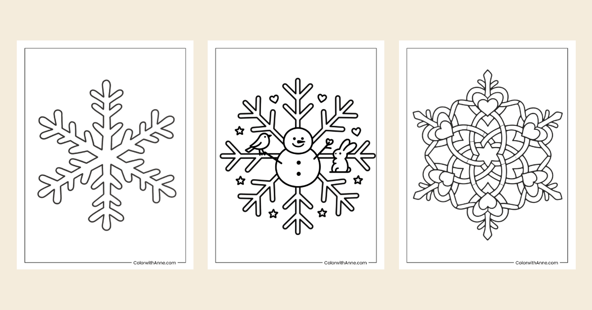 snowflake coloring pages banner
