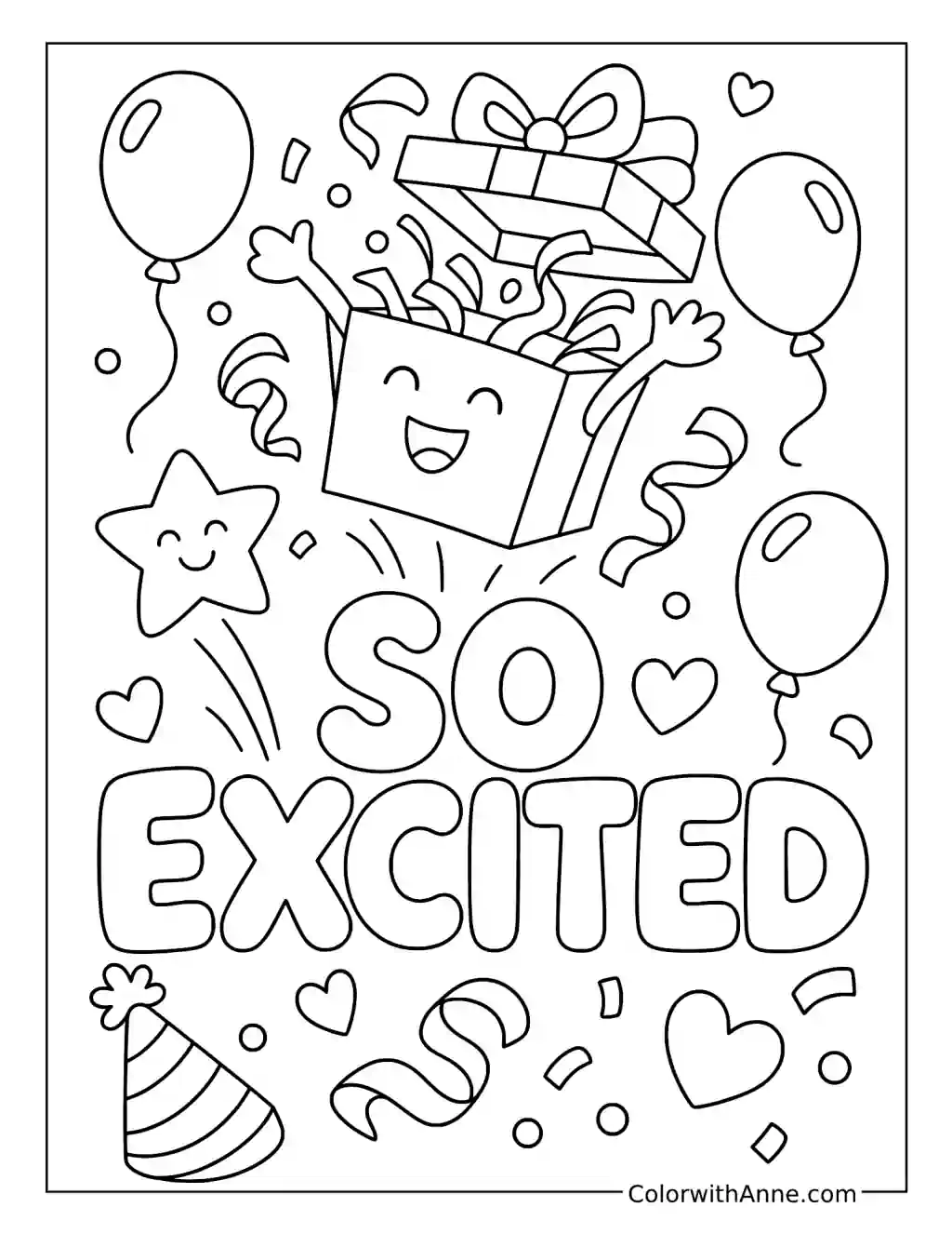 So Excited coloring page