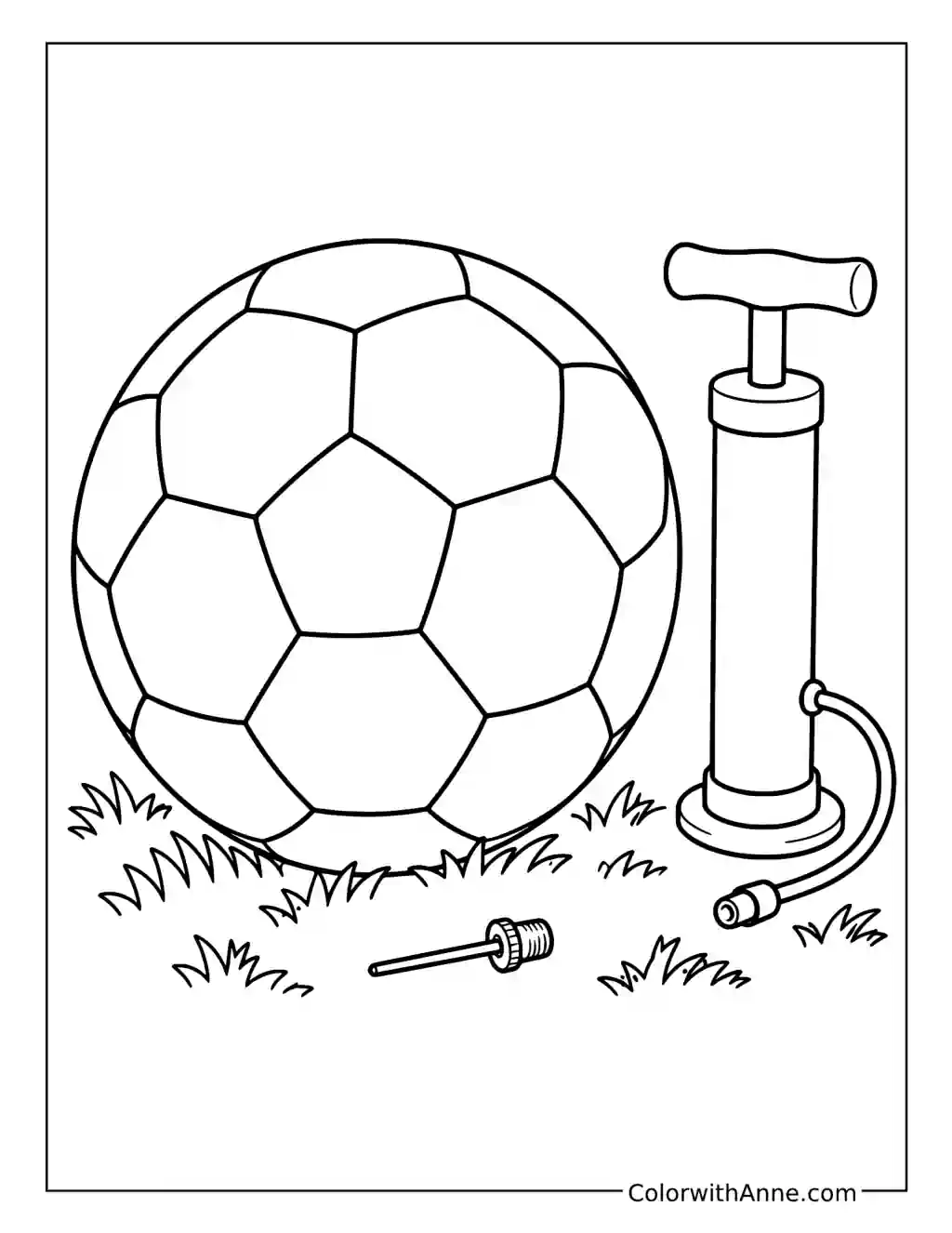 Soccer Ball with Air Pump coloring page