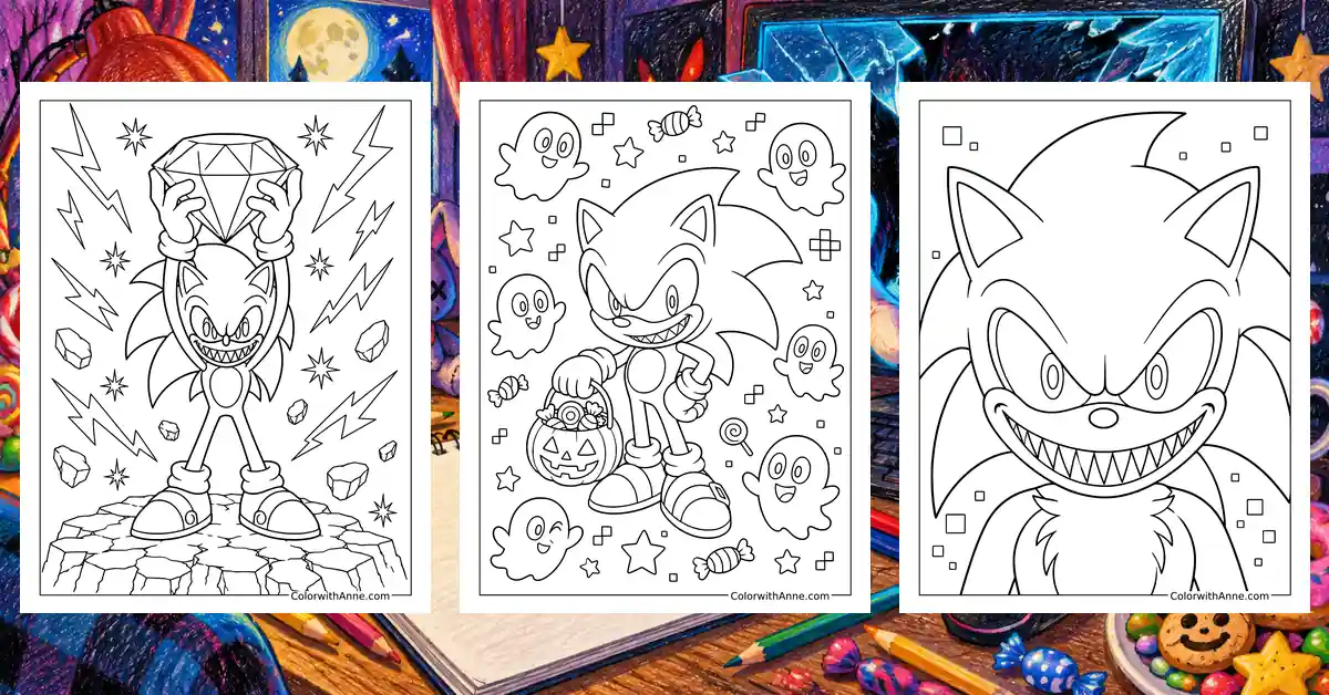 Sonic Exe Coloring Pages banner