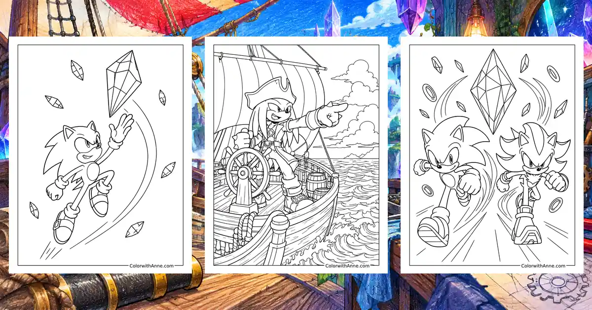 Sonic Prime Coloring Pages banner