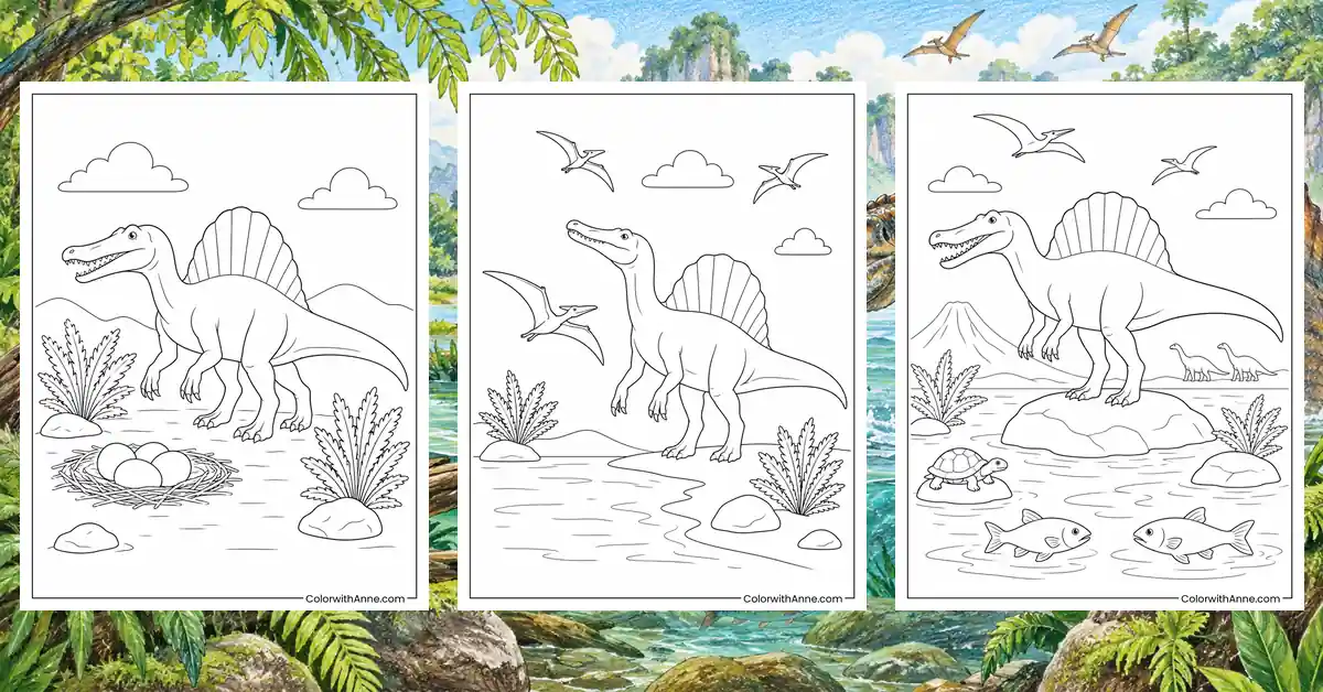 Spinosaurus Coloring Pages banner