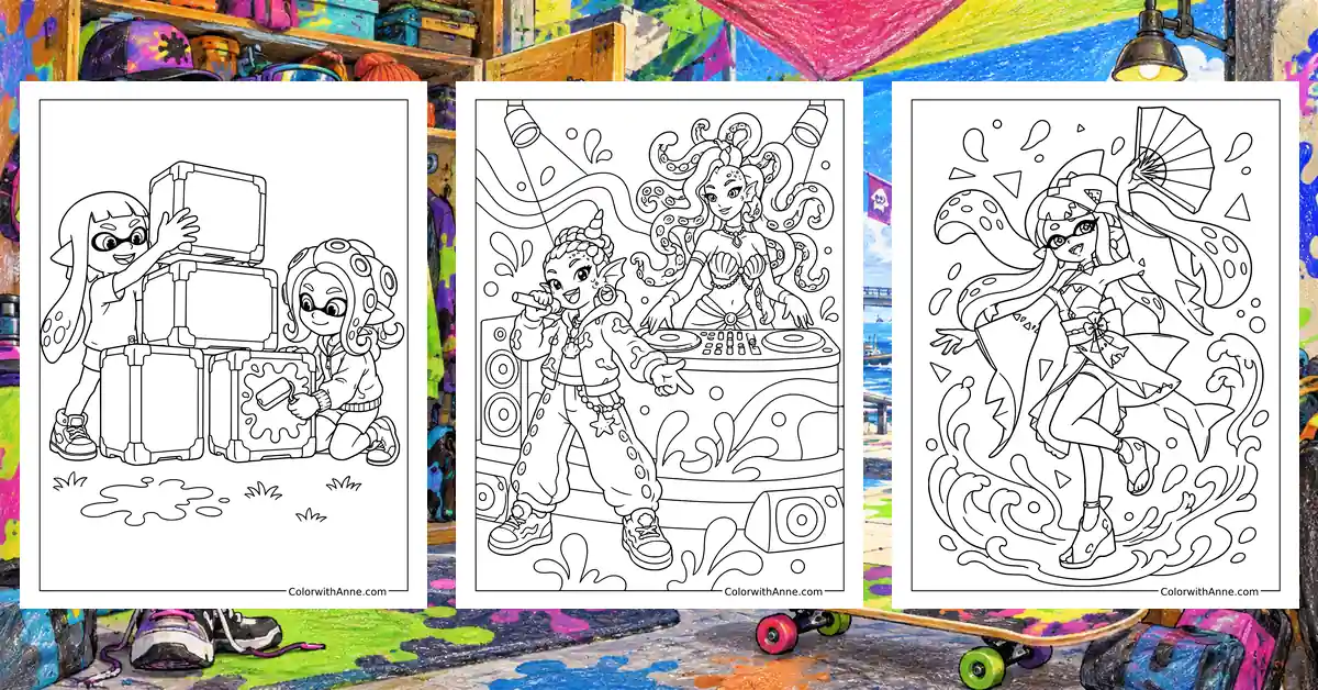 Splatoon Coloring Pages banner