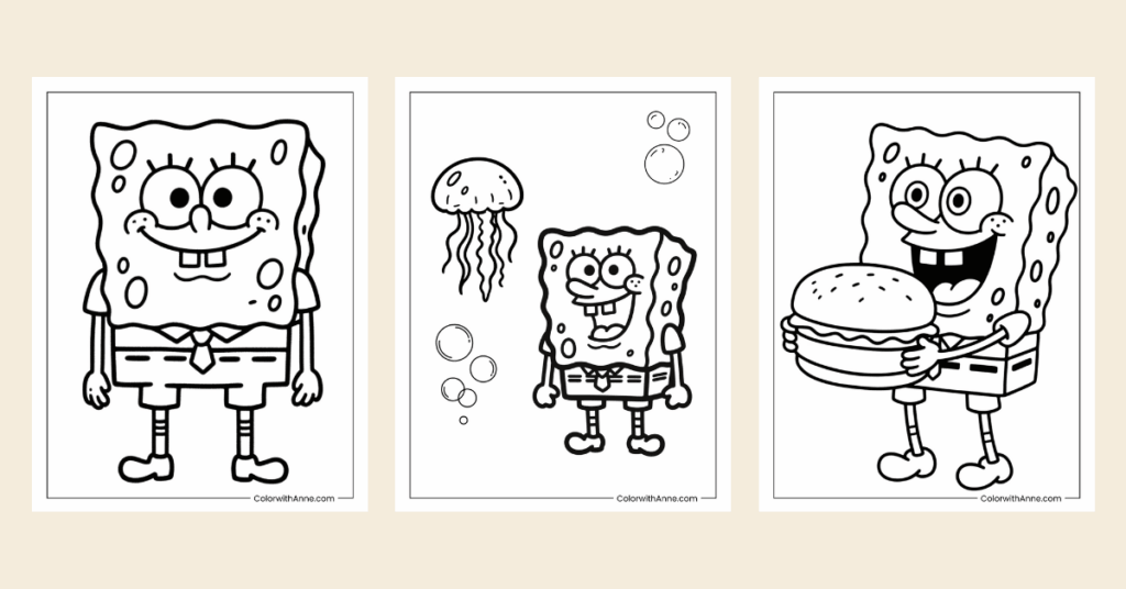 spongebob coloring pages banner