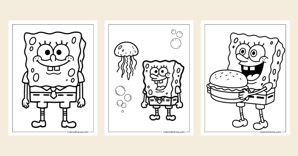 spongebob coloring pages banner