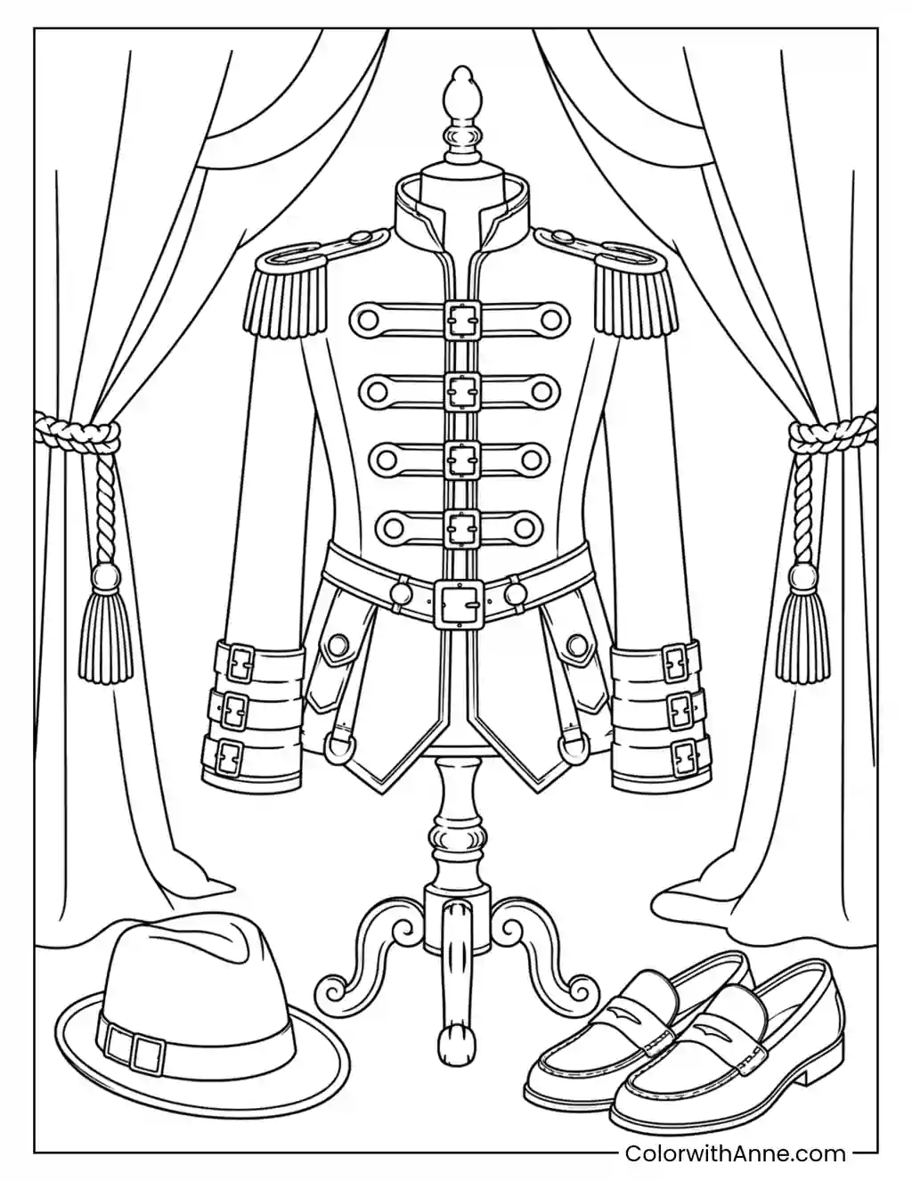 Stage Costume Display coloring page