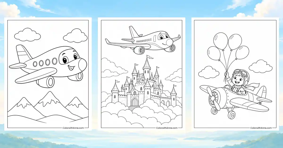 Airplane Coloring Pages (Free PDF Printables)