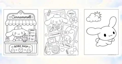 Cinnamoroll Coloring Pages (Free PDF Printables)