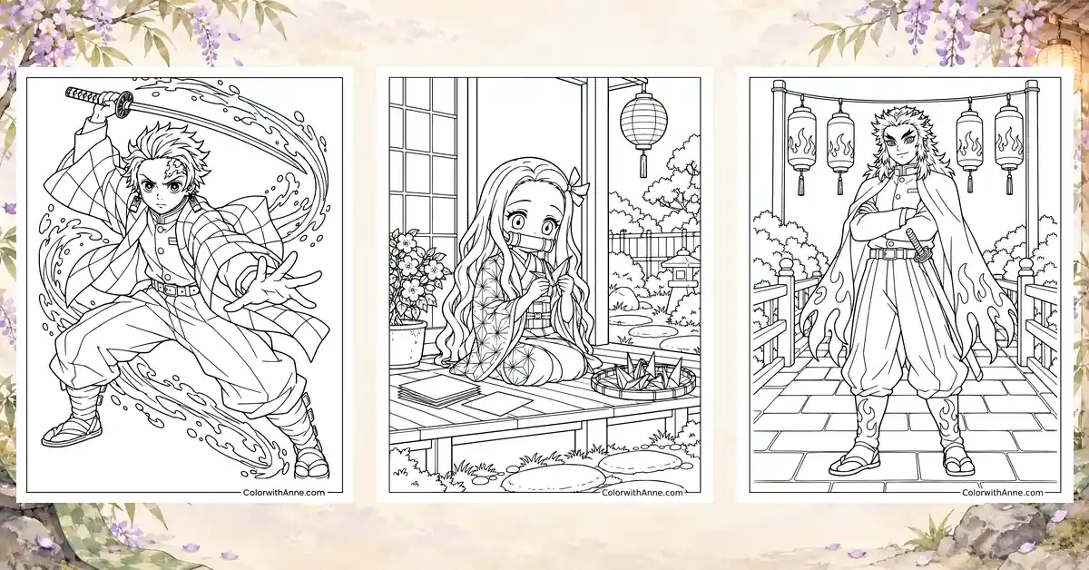 Demon Slayer Coloring Pages (Free PDF Printables)