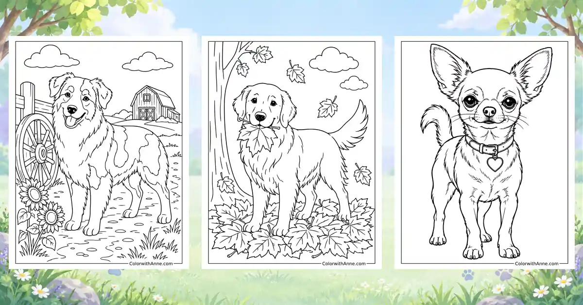 Dog Coloring Pages (Free PDF Printables)