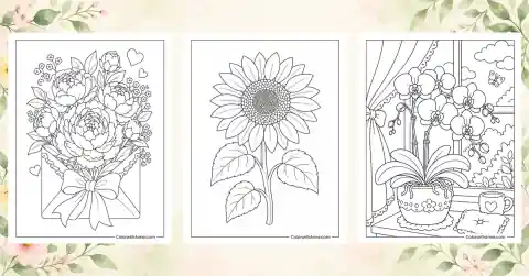 Flower Coloring Pages (Free PDF Printables)