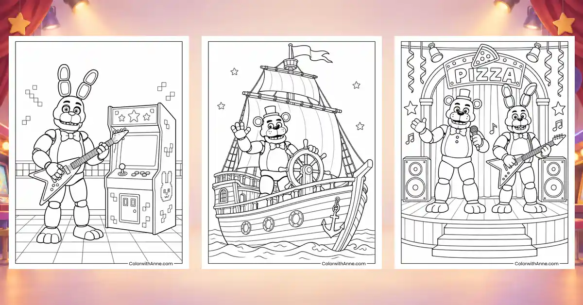 FNAF Coloring Pages (Free PDF Printables)