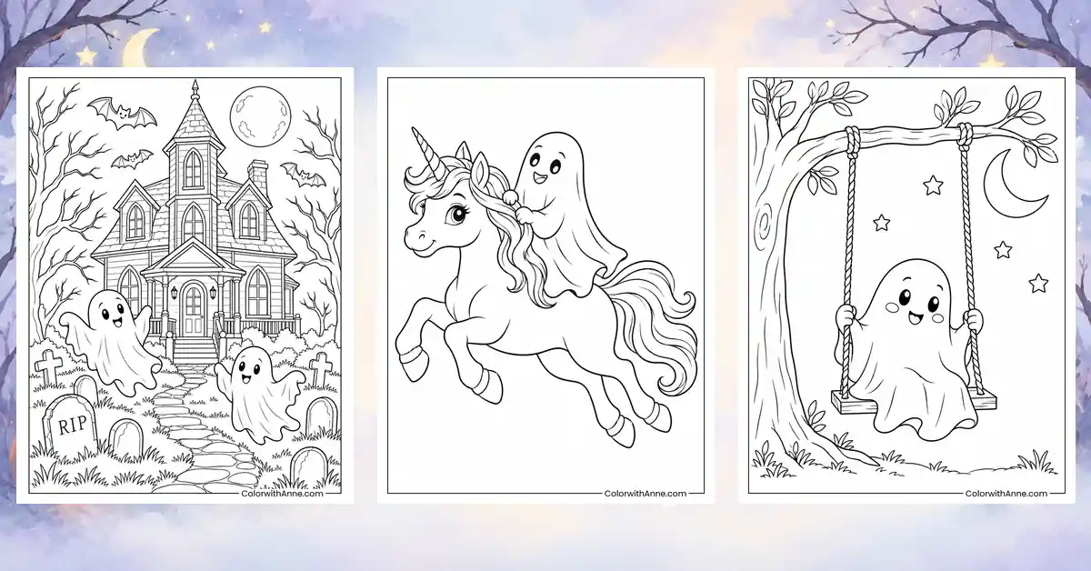 Ghost Coloring Pages (Free PDF Printables)