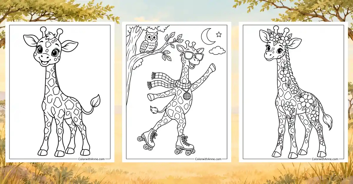 Giraffe Coloring Pages (Free PDF Printables)