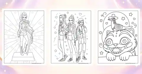 KPop Demon Hunters Coloring Pages (Free PDF Printables)