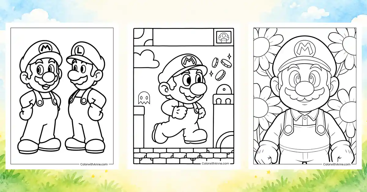 Mario Coloring Pages (Free PDF Printables)