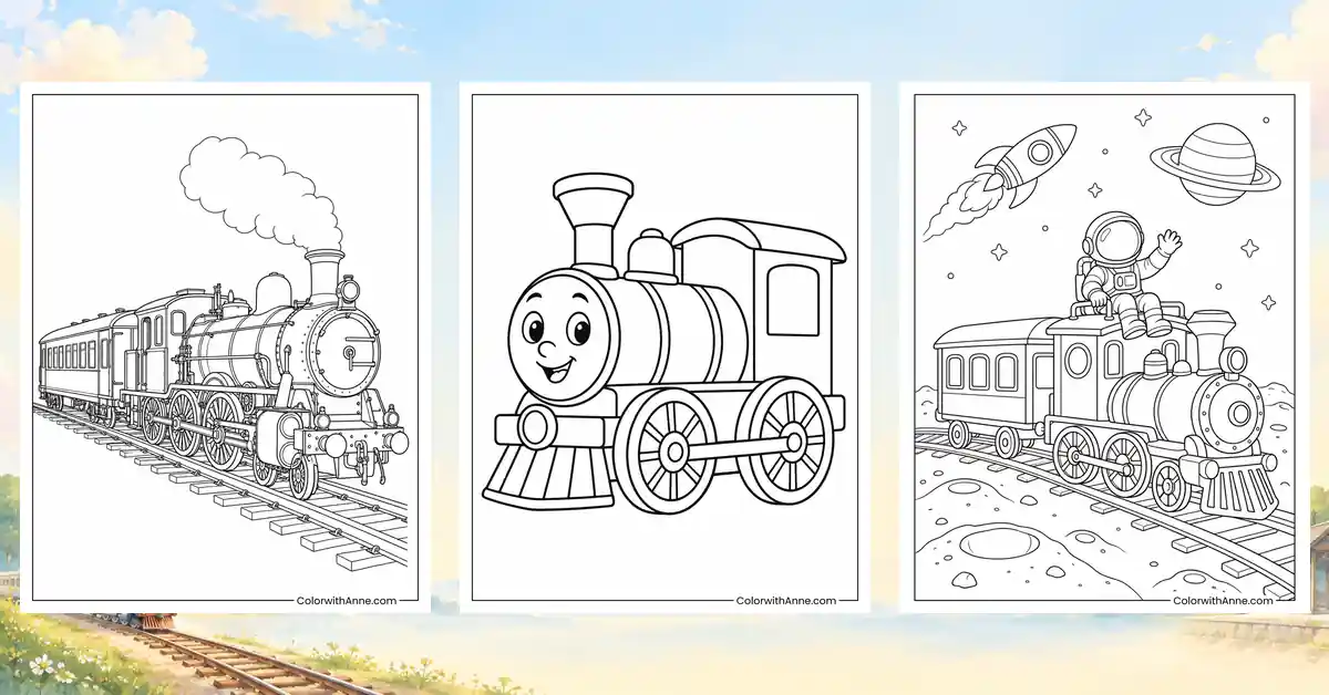Train Coloring Pages (Free PDF Printables)