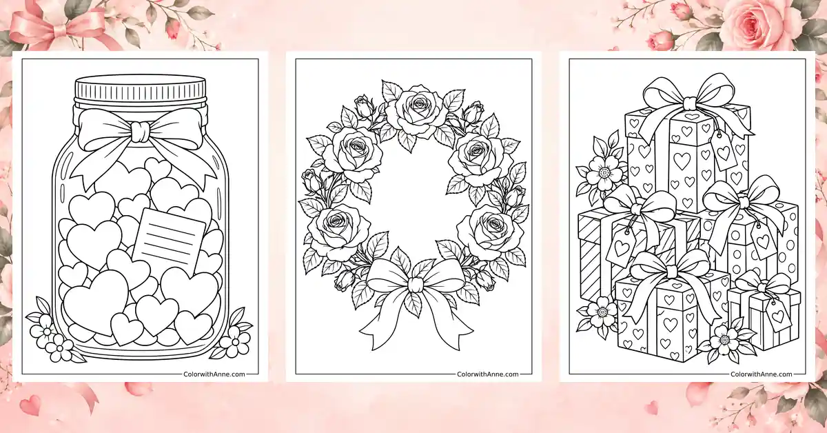 Valentine's Day Coloring Pages (Free PDF Printables)
