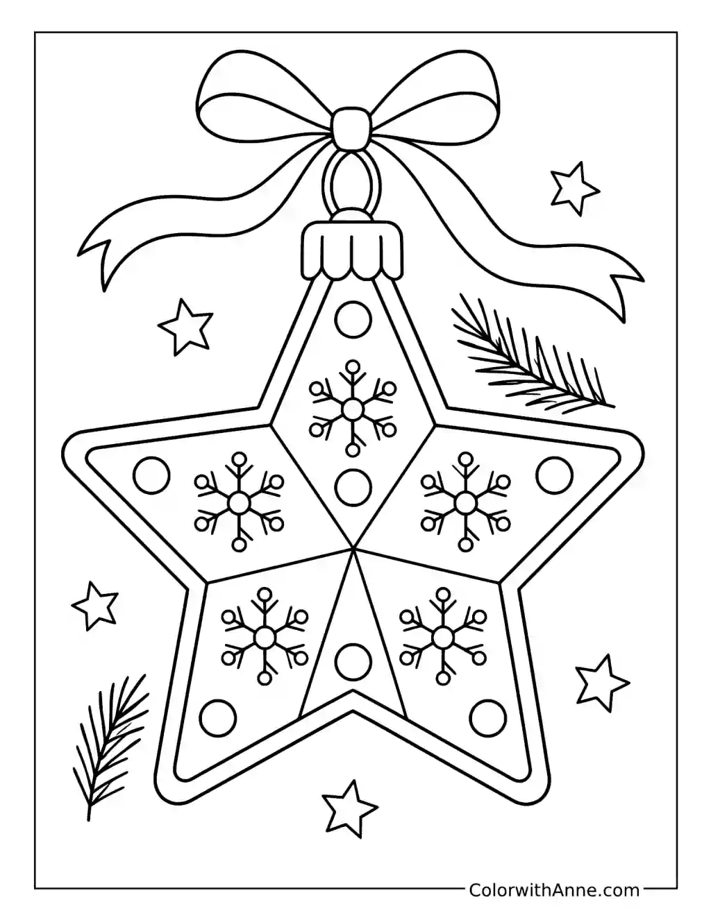 Star Christmas Ornament coloring page