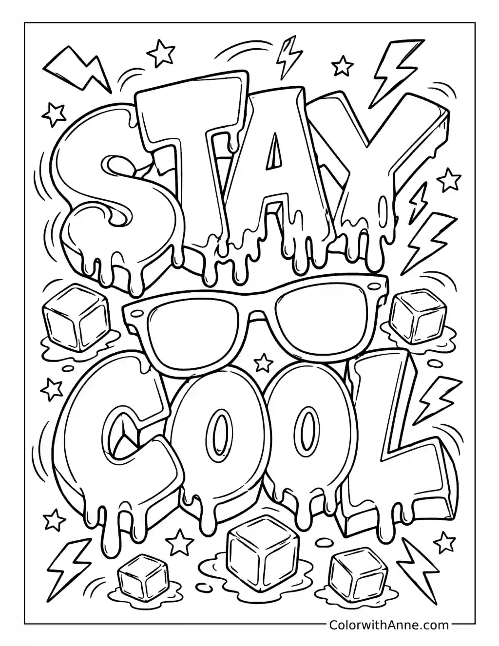 Stay Cool Graffiti coloring page