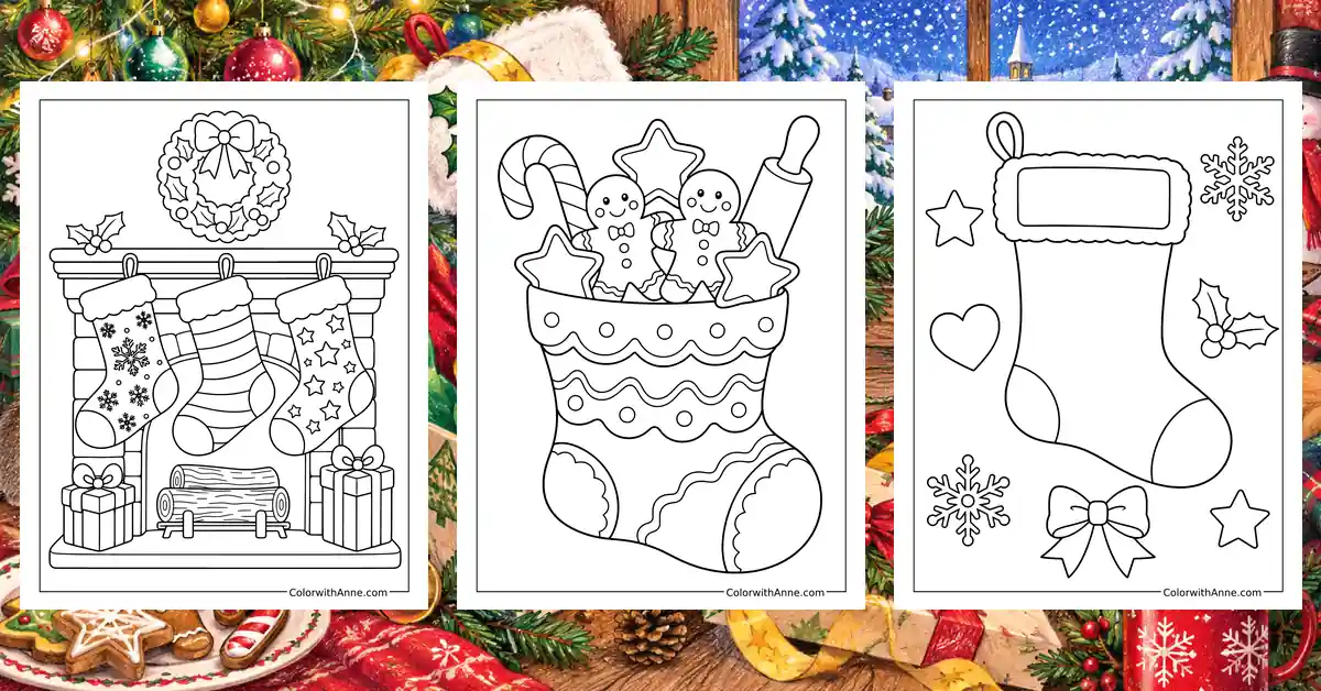 Stocking Coloring Pages banner