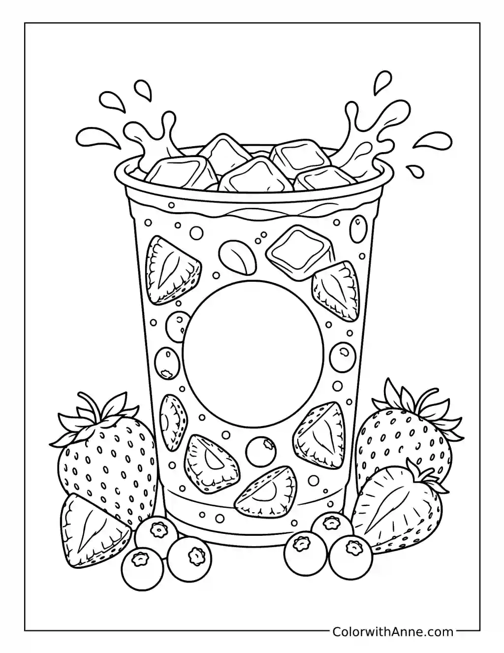 Strawberry Acai Refresher coloring page