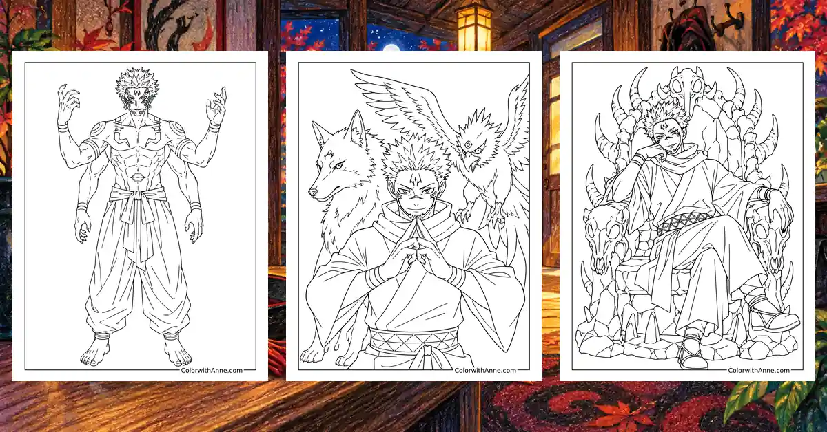 Sukuna Coloring Pages banner