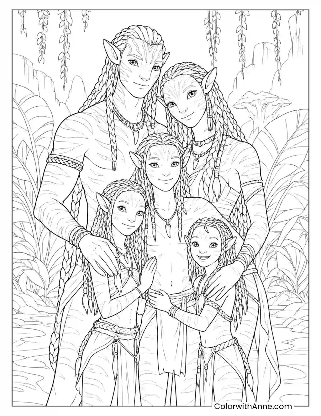 Sully Family Portrait in Pandora coloring page