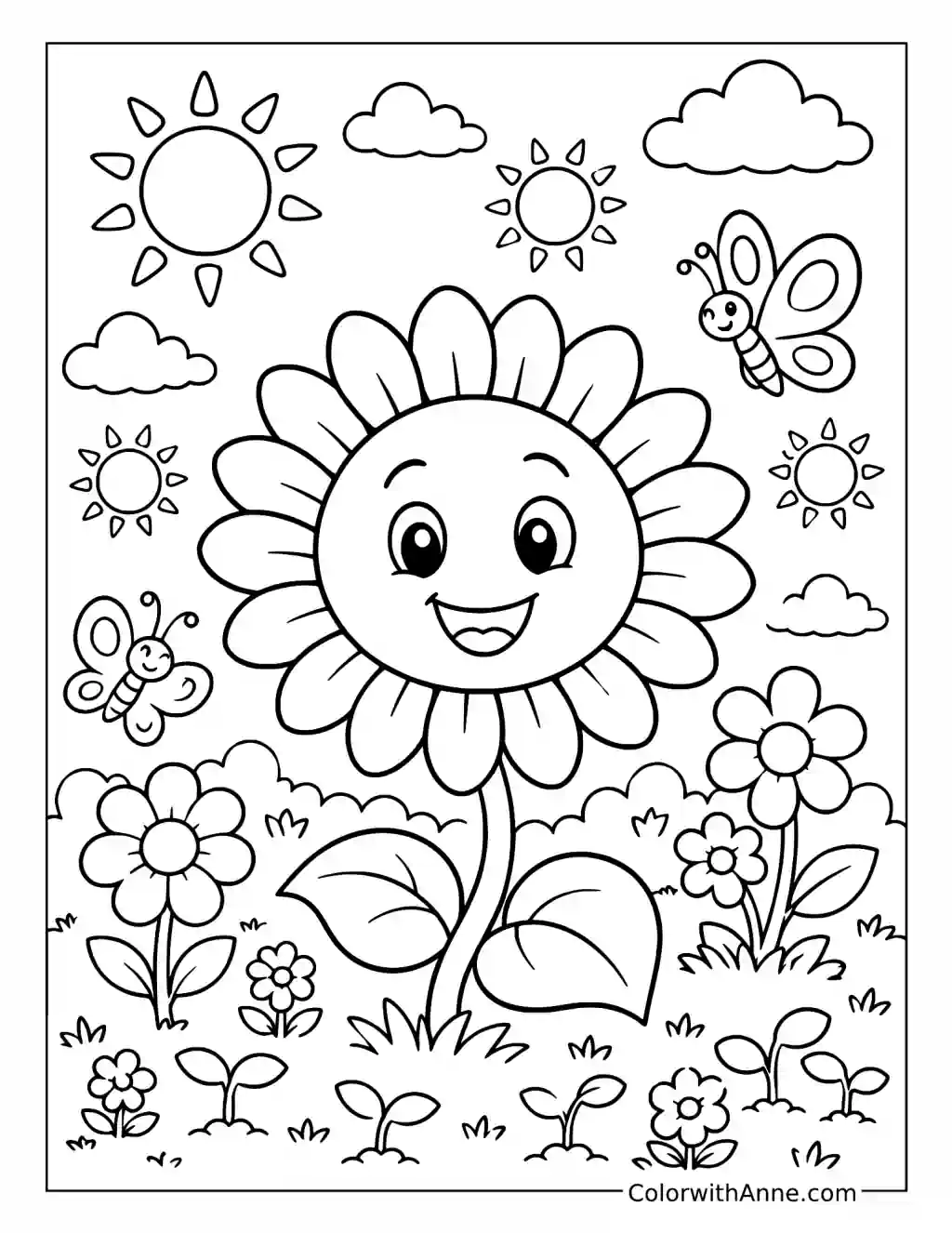 Sunflower’s Sunny Garden coloring page