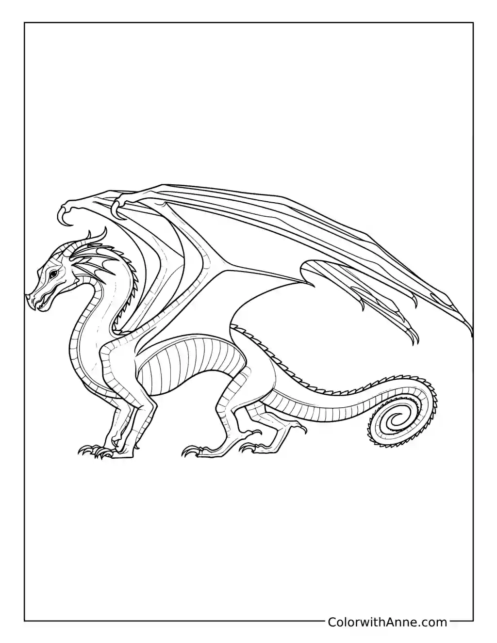 Sunny Standing with a Curled Tail coloring page