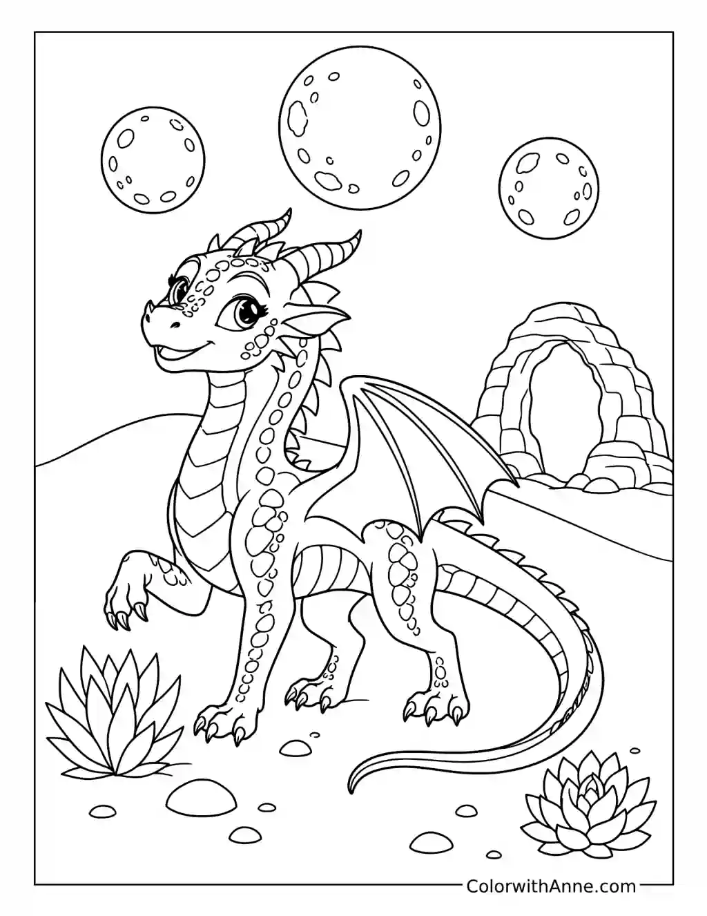 Sunny Under Three Desert Moons coloring page
