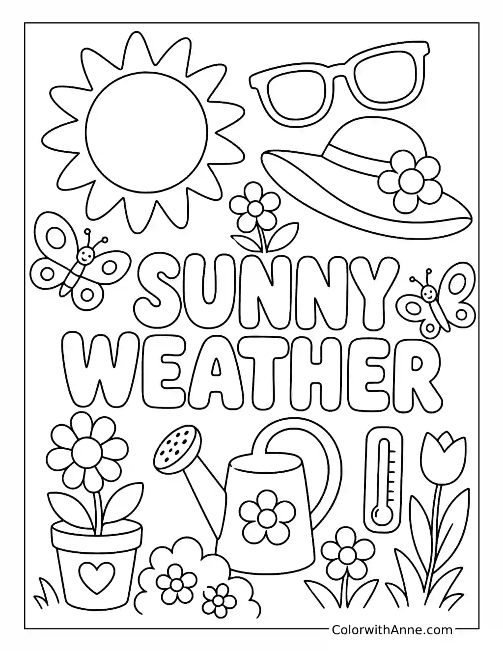 Sunny Weather coloring page