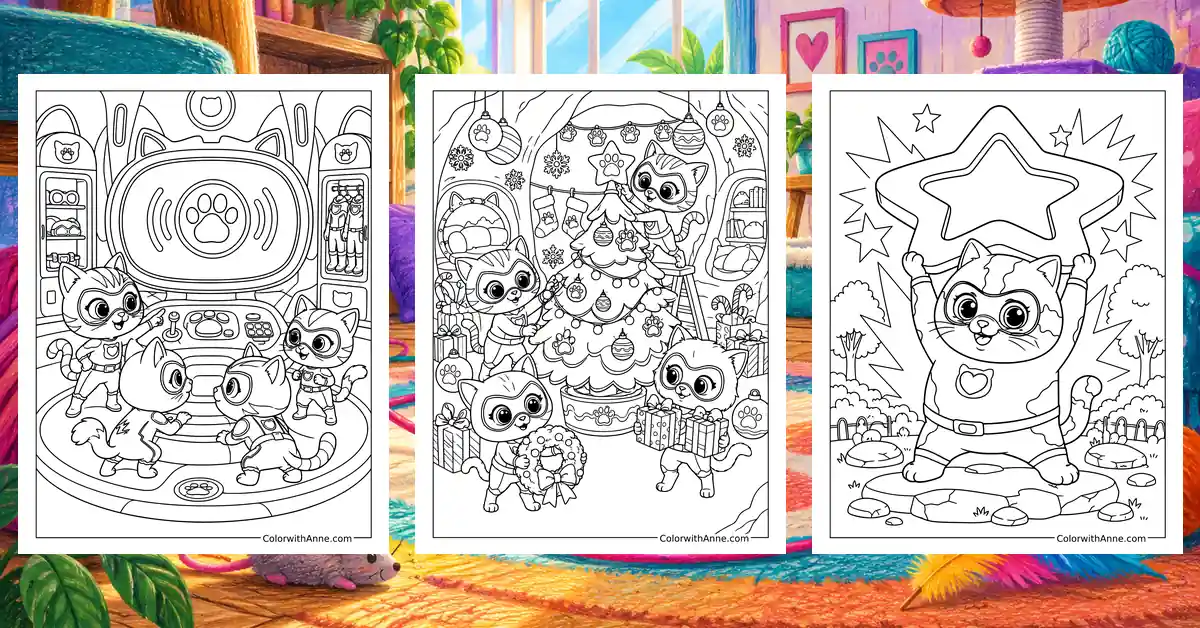 SuperKitties Coloring Pages banner