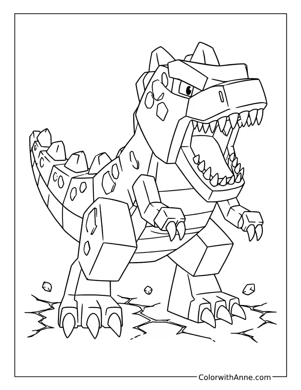 T-Rex Transformation coloring page