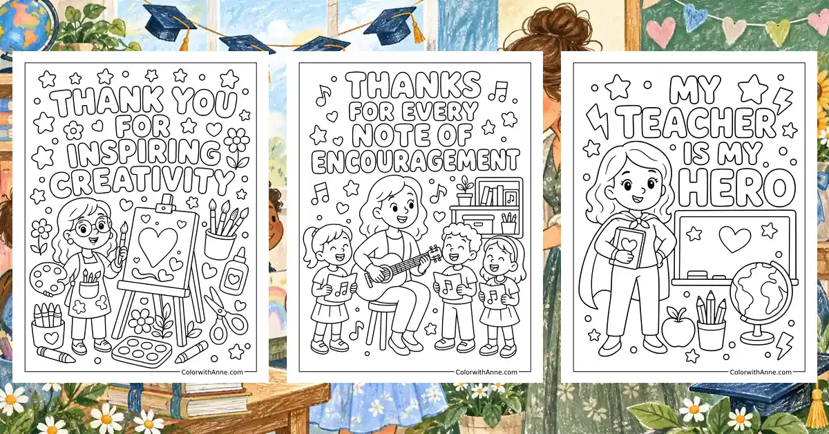 Teacher Appreciation Coloring Pages banner