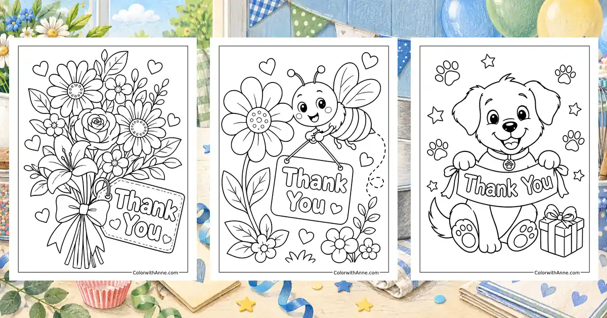 Thank You Coloring Pages banner