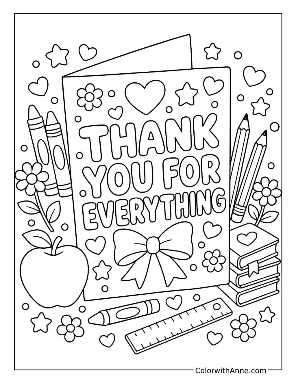 Thank You for Everything coloring page