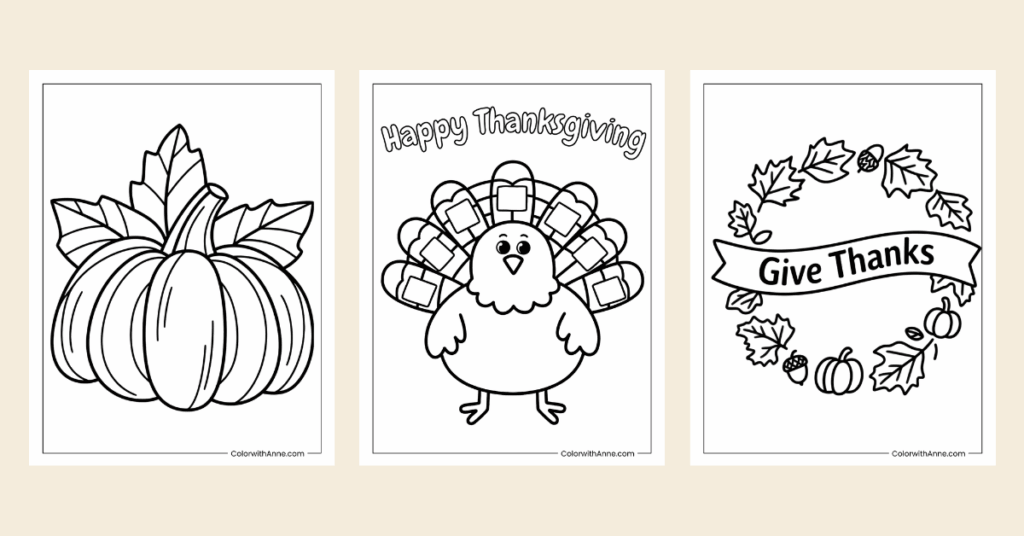 thanksgiving coloring pages banner