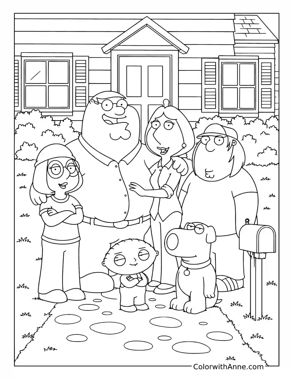 The Griffin Family at Home coloring page