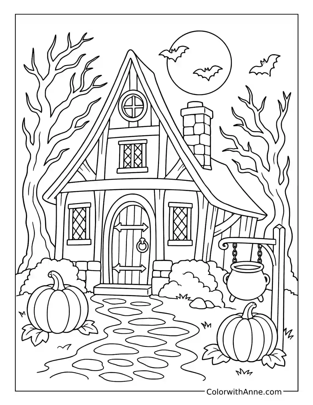 The Sanderson Cottage in Salem coloring page