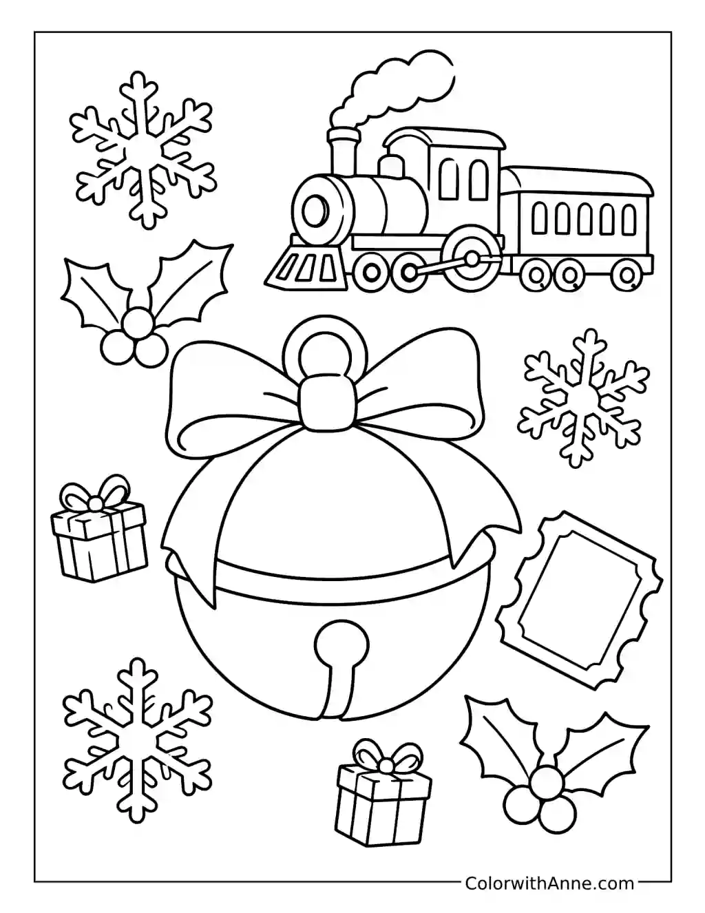 The Silver Sleigh Bell coloring page