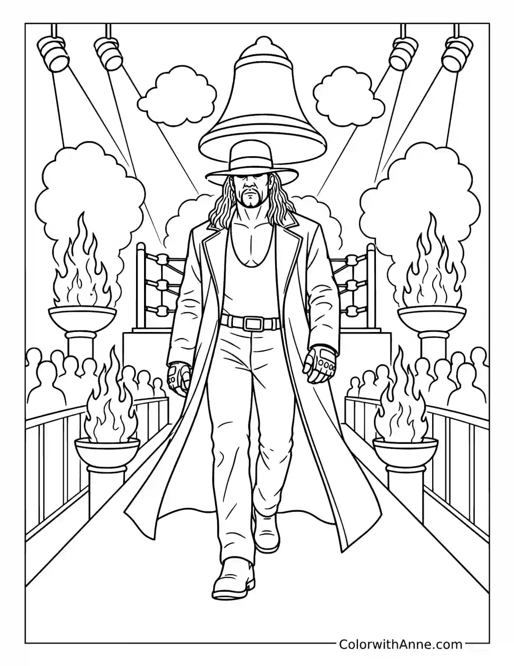The Undertaker Legendary Arena Entrance coloring page