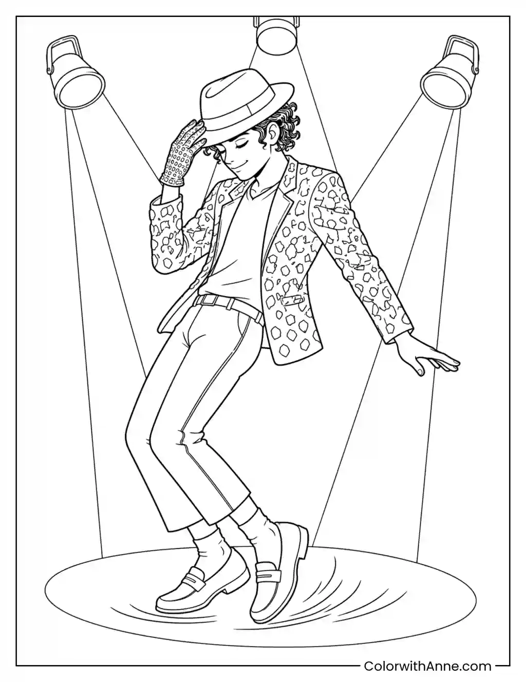 Three Spotlight Glide coloring page
