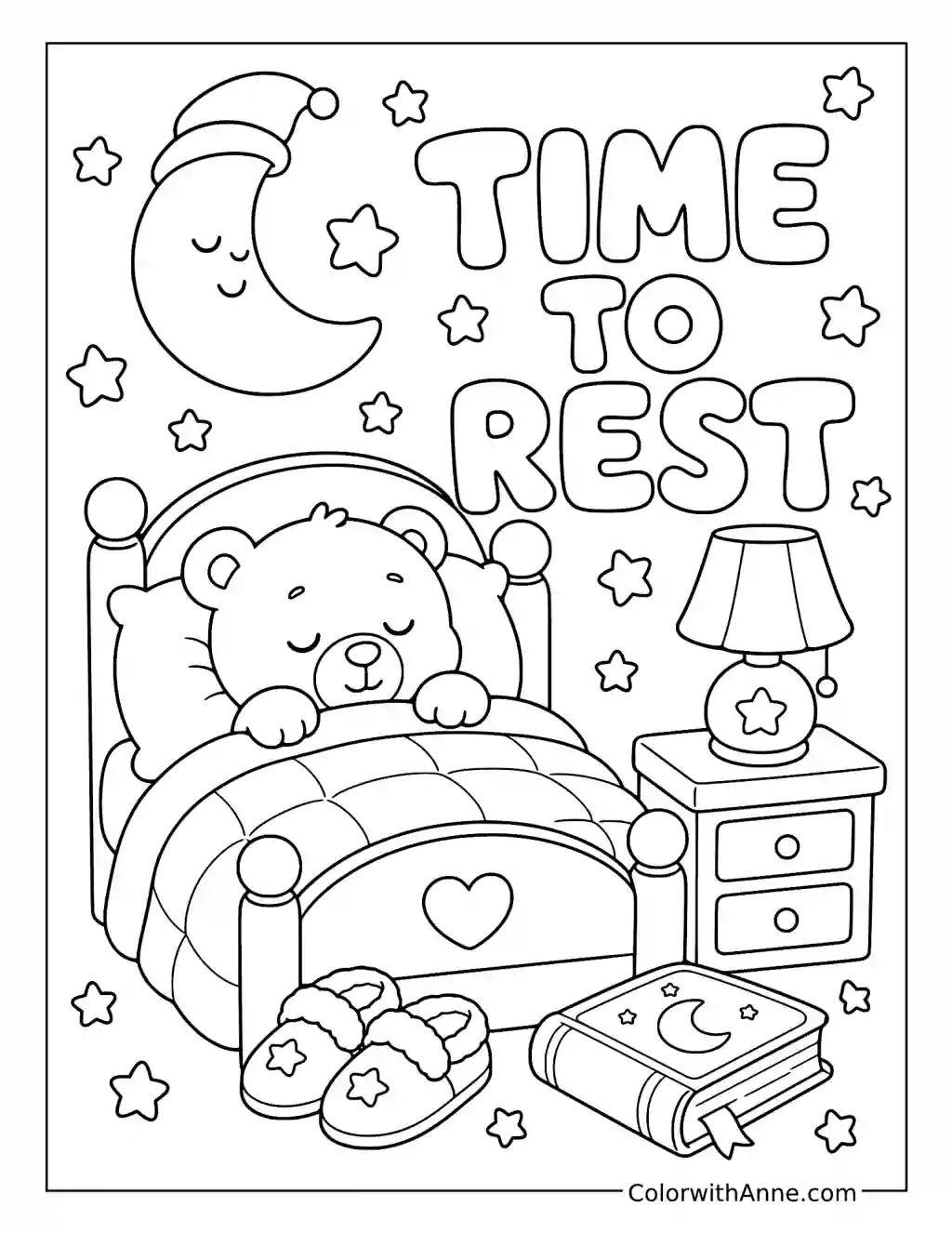 Time to Rest coloring page