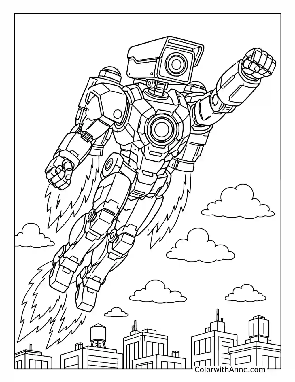 Titan Cameraman Takes Flight coloring page