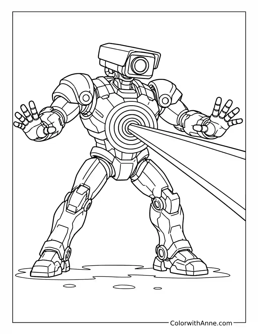 Titan Cameraman's Core Energy Blast coloring page