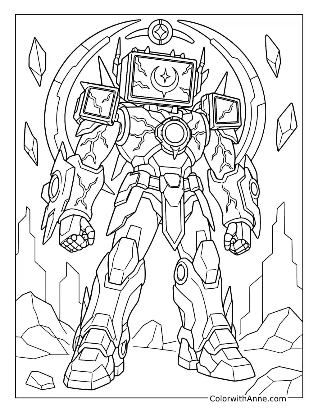 Titan TV Man Astro Infection Form coloring page