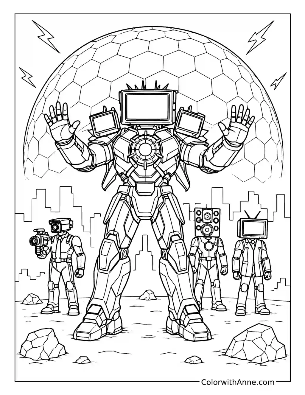 Titan TV Man Protecting the Alliance coloring page